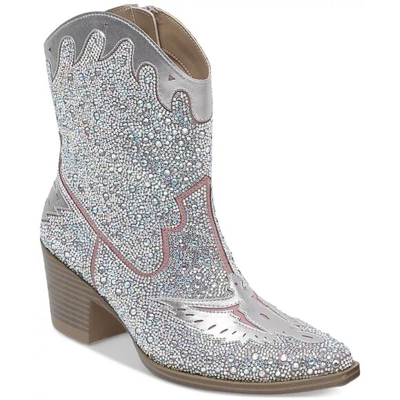 Wild Pair Lourdez Embellished Cowboy Booties - Picture 1 of 3